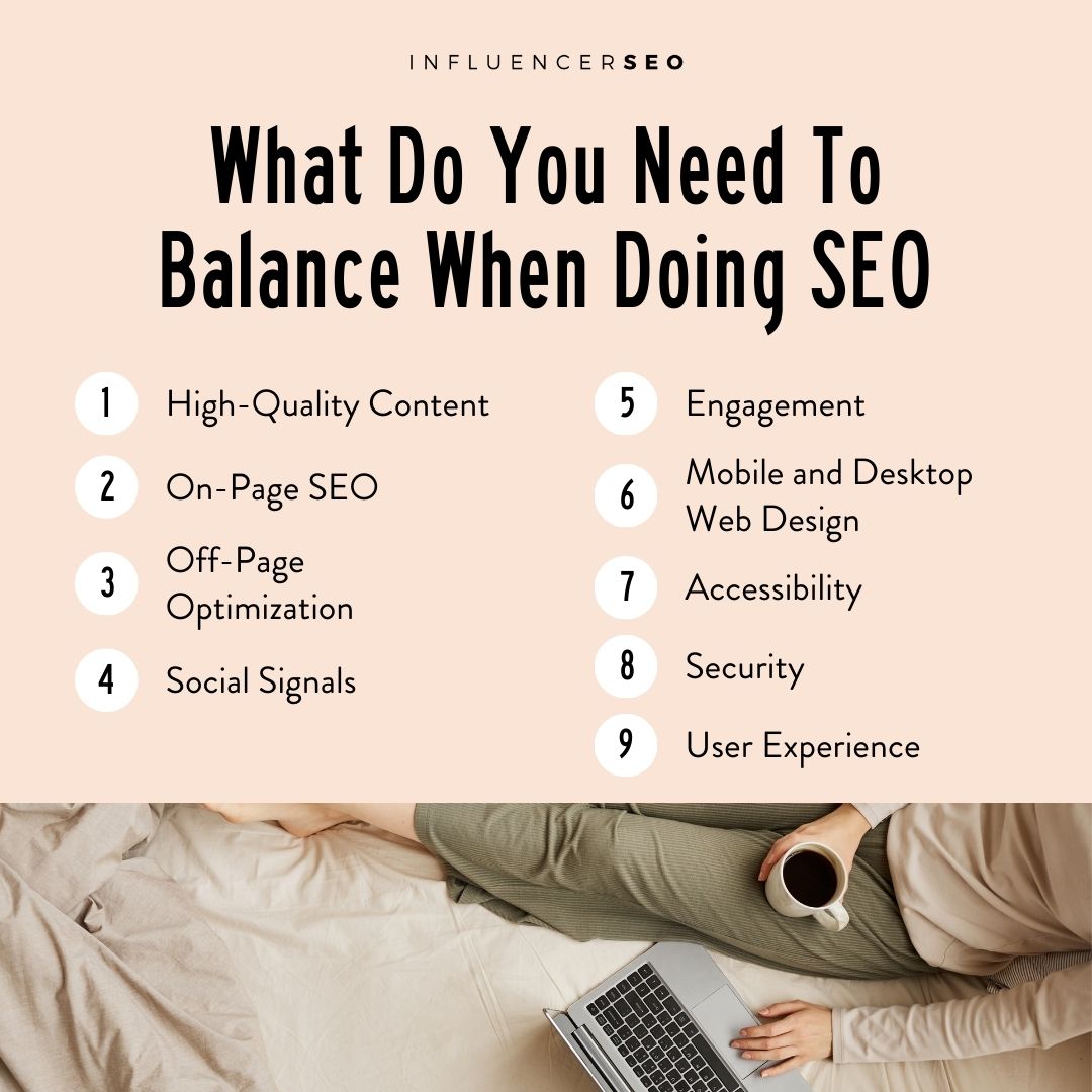 what do you need to balance when doing seo