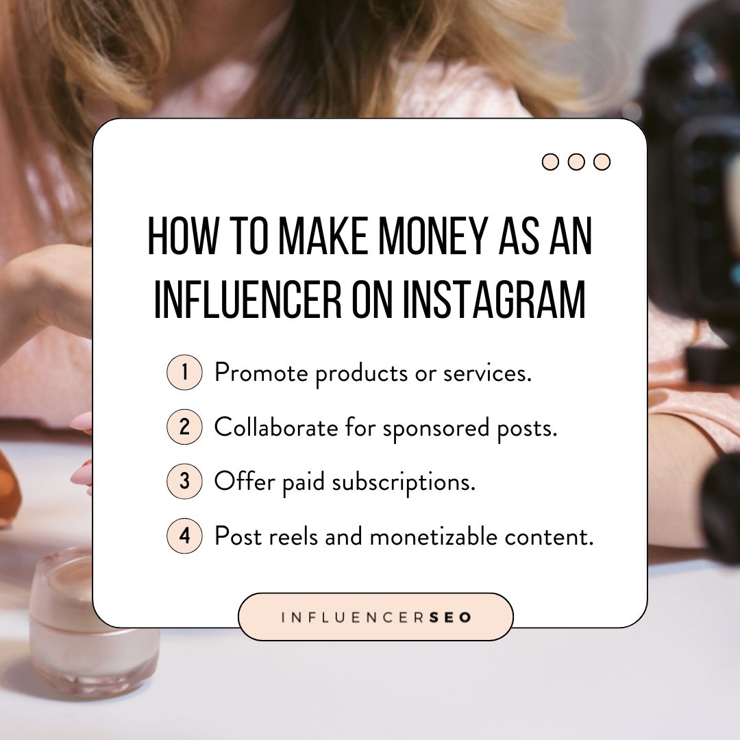 how to make money as an influencer on instagram