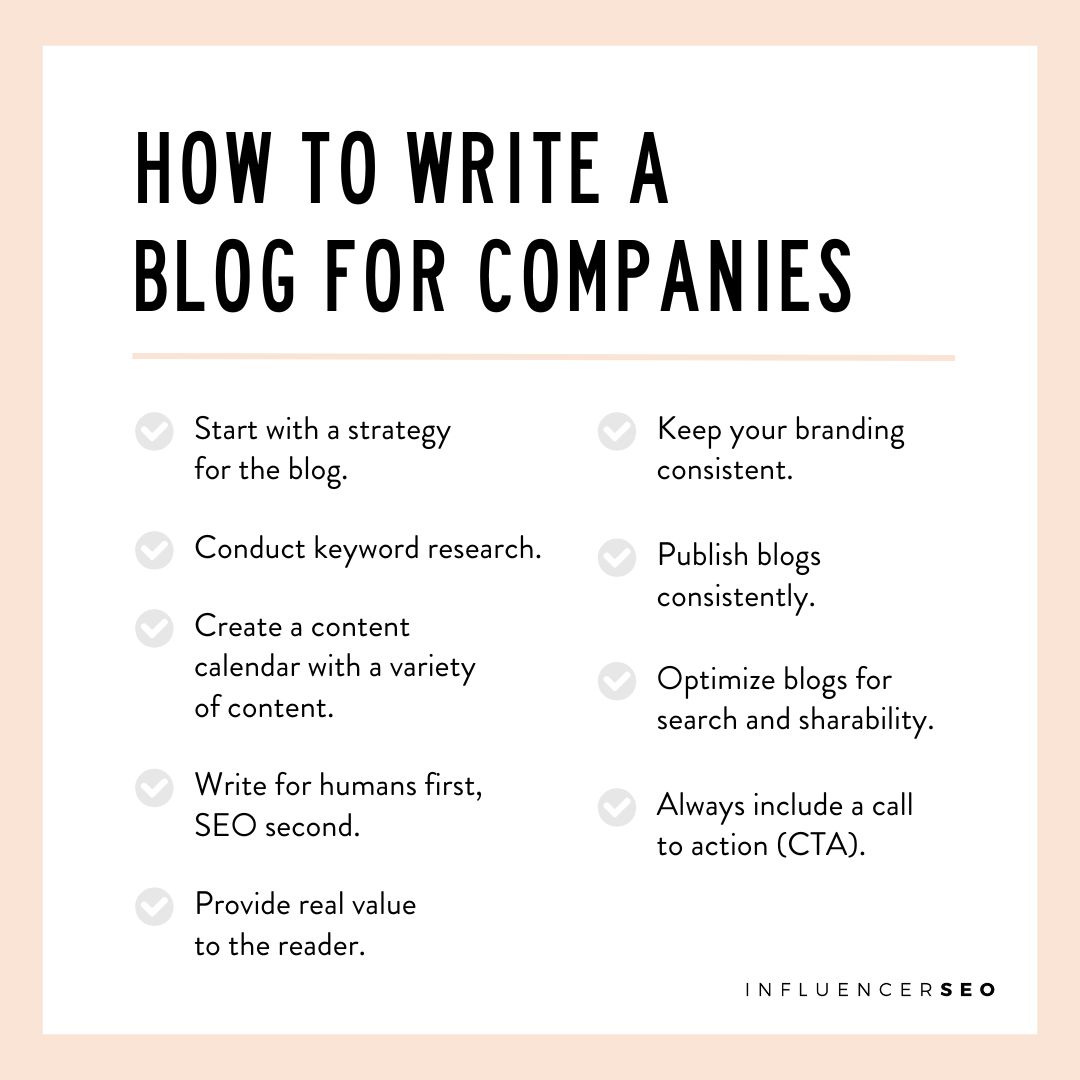 how to write a blog for companies